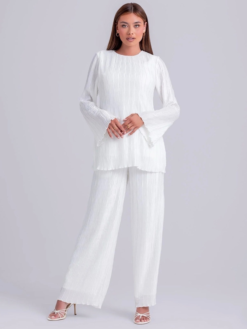 NWOT Hanadi Two Piece Matching Set- White Size S- Zahraa the label